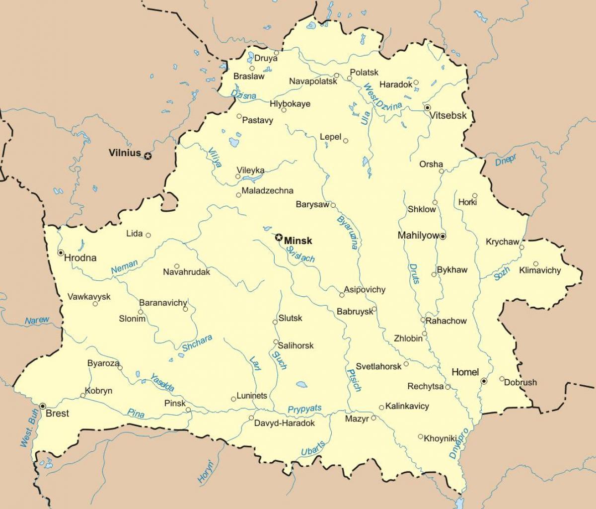 mapa de belorussia